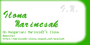 ilona marincsak business card